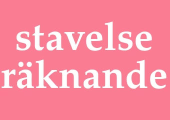 Synonym stavelseräknande