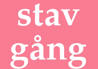 Synonym stavgång