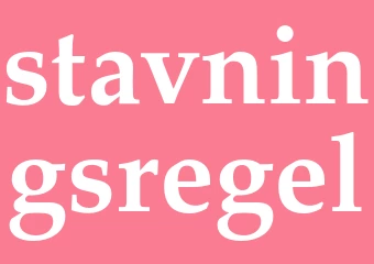 Synonym stavningsregel