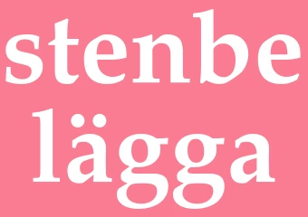 Synonym stenbelägga
