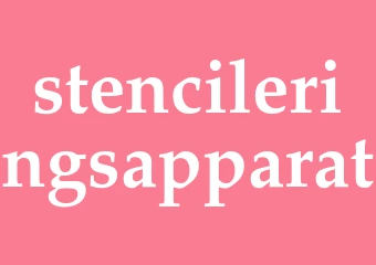 Synonym stencileringsapparat