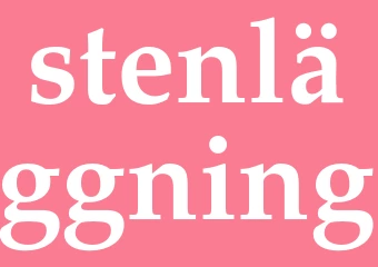Synonym stenläggning
