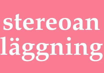 Synonym stereoanläggning