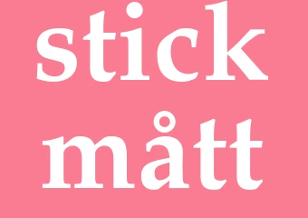 Synonym stickmått