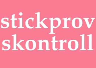 Synonym stickprovskontroll