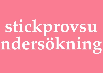 Synonym stickprovsundersökning