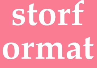 Synonym storformat