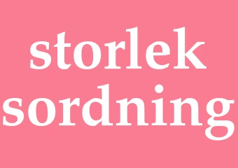 Synonym storleksordning