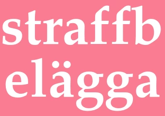 Synonym straffbelägga