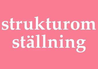 Synonym strukturomställning