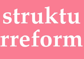 Synonym strukturreform