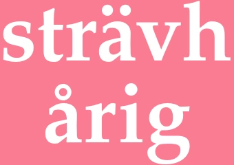 Synonym strävhårig