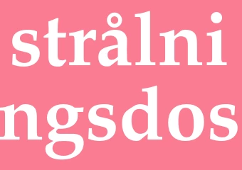 Synonym strålningsdos