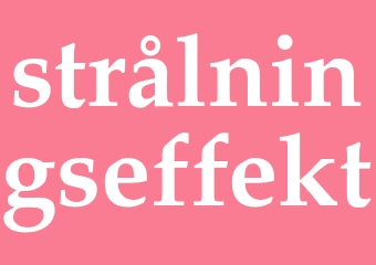 Synonym strålningseffekt