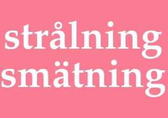 Synonym strålningsmätning