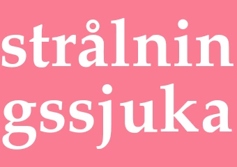Synonym strålningssjuka