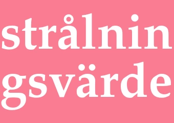 Synonym strålningsvärde