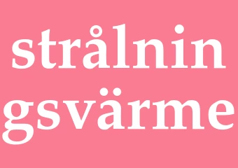 Synonym strålningsvärme
