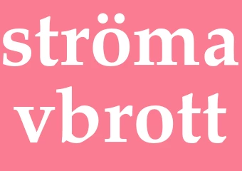 Synonym strömavbrott