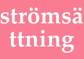 Synonym strömsättning