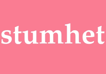 Synonym stumhet