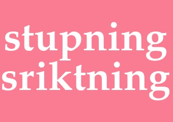 Synonym stupningsriktning