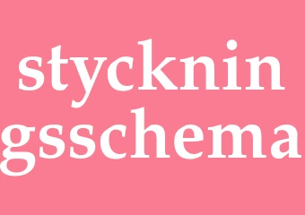 Synonym styckningsschema