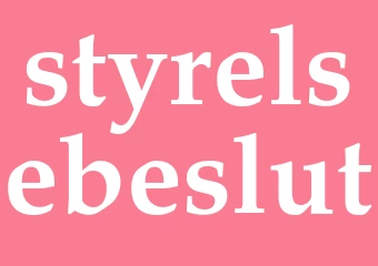Synonym styrelsebeslut
