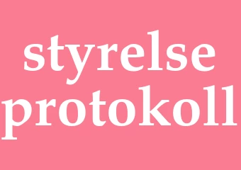 Synonym styrelseprotokoll