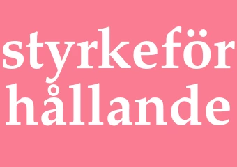 Synonym styrkeförhållande