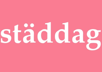 Synonym städdag