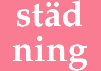 Synonym städning
