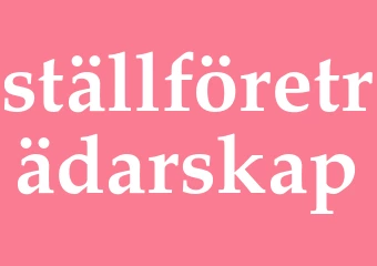 Synonym ställföreträdarskap