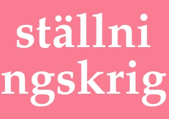 Synonym ställningskrig