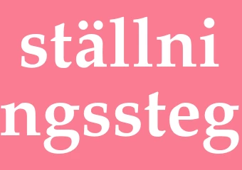 Synonym ställningssteg