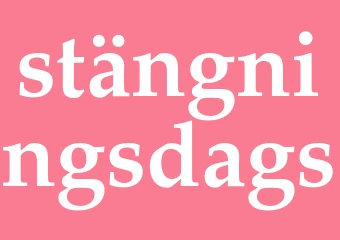 Synonym stängningsdags
