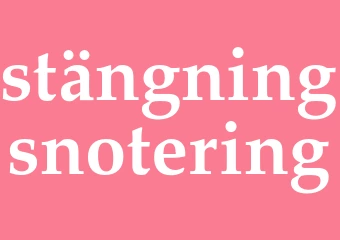 Synonym stängningsnotering