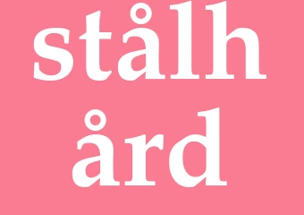 Synonym stålhård