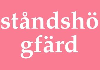 Synonym ståndshögfärd