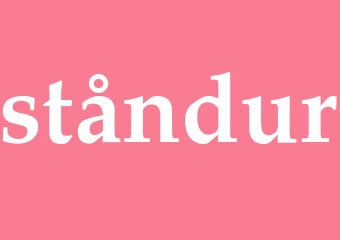 Synonym ståndur