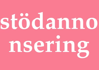 Synonym stödannonsering
