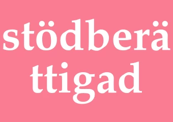Synonym stödberättigad