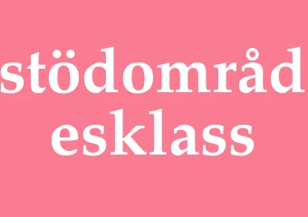 Synonym stödområdesklass