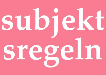Synonym subjektsregeln