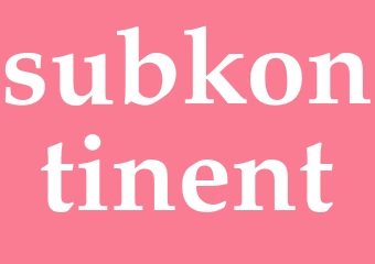 Synonym subkontinent