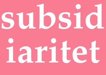Synonym subsidiaritet