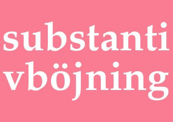 Synonym substantivböjning