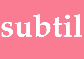 Synonym subtil