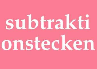 Synonym subtraktionstecken