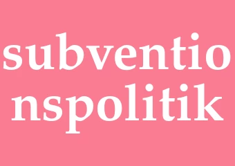 Synonym subventionspolitik